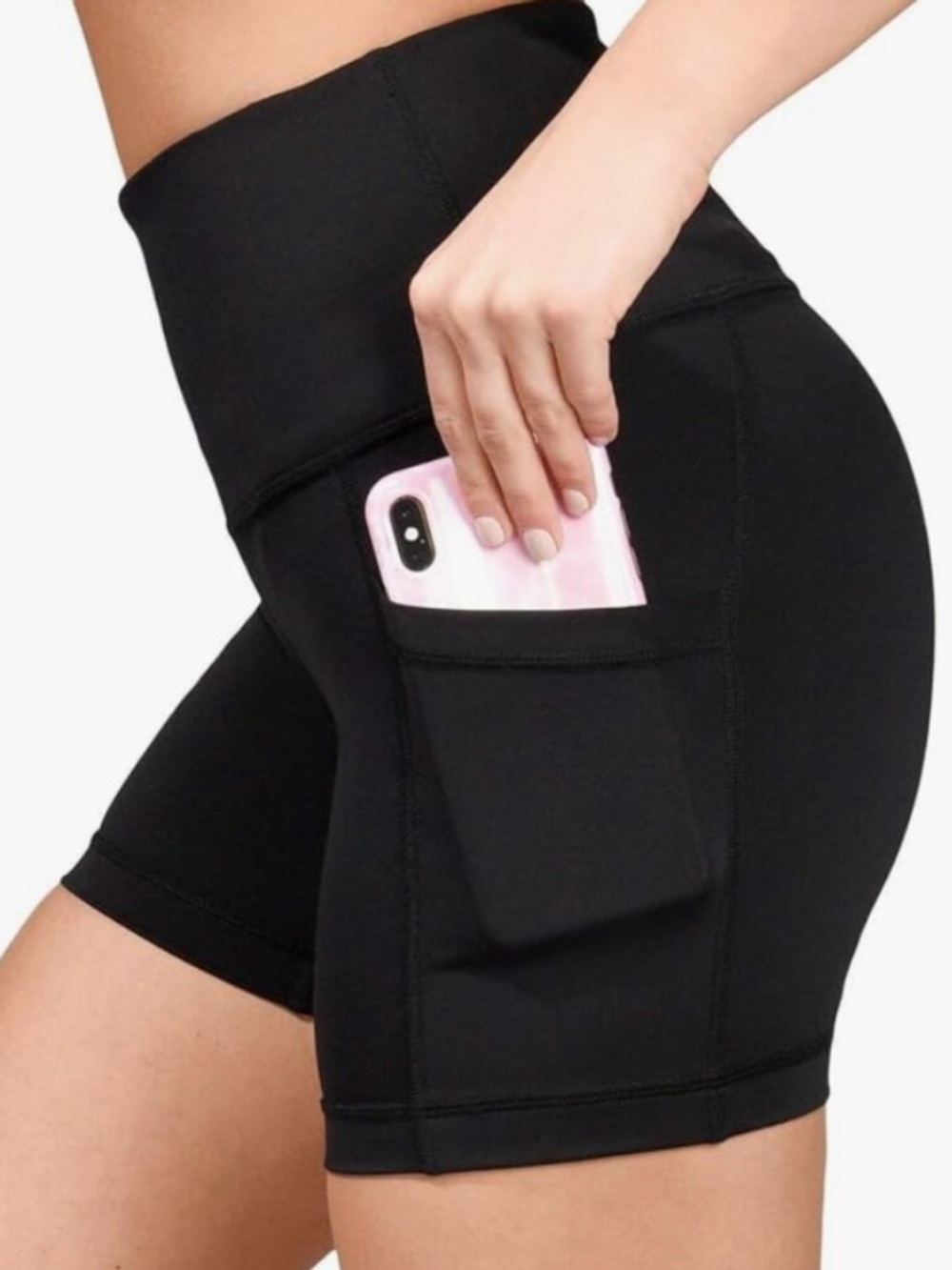 Yogalicous High Waisted 5” Biker Shorts Black Small